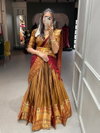 Lnb2040 Cotton Zari Weaving Work Lehenga With Blouse Dupatta Exporters In India